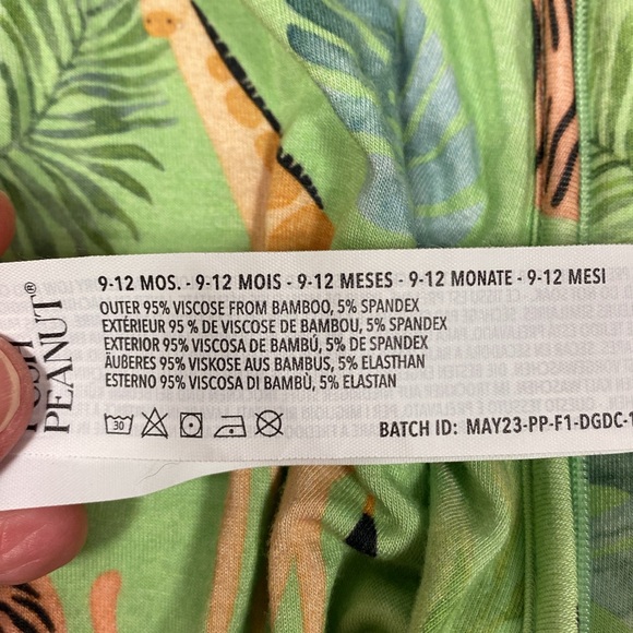 Posh peanut snug fit footless double zip jungle sleeper 9/12m - Picture 8 of 8